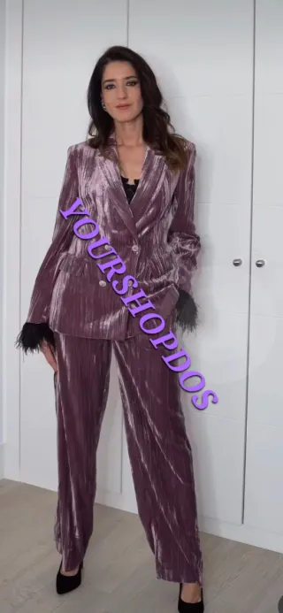 Traje Zara Terciopelo L/40/12 Blazer Pantalón