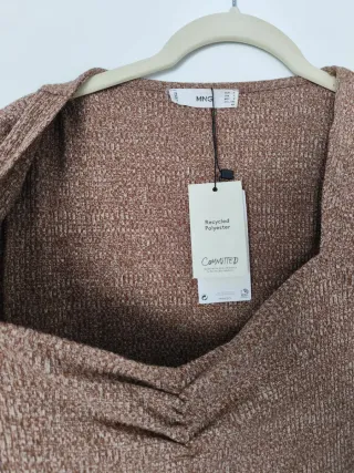 Vestido Mango Marrón Talla M