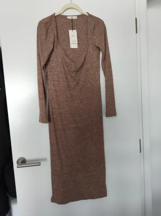 Vestido Mango Marrón Talla M