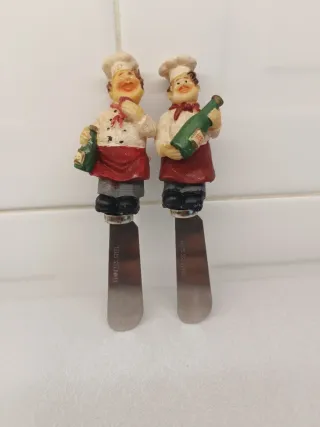 Facas Vintage em Resina Cozinheiro. Manteiga 12 cm