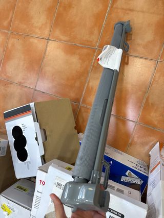 Barrera de seguridad extensible gris