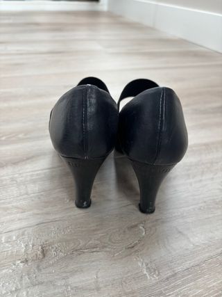 Zapatos Hispanitas Azul Marino Tacón