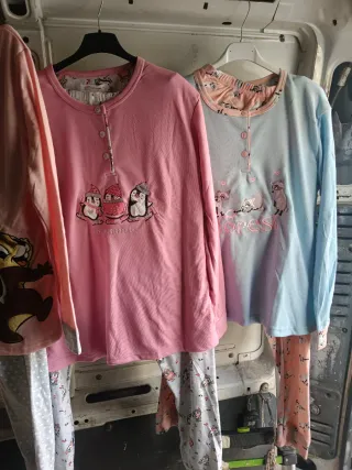 Pijama niña pingüinos y mapaches