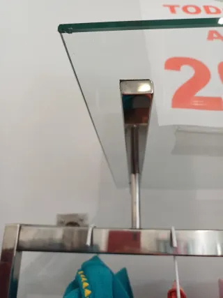 Perchero Acero y Cristal