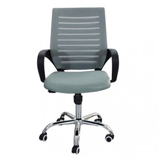 Sedia Ufficio Grigia Ergonomica con Braccioli Plus