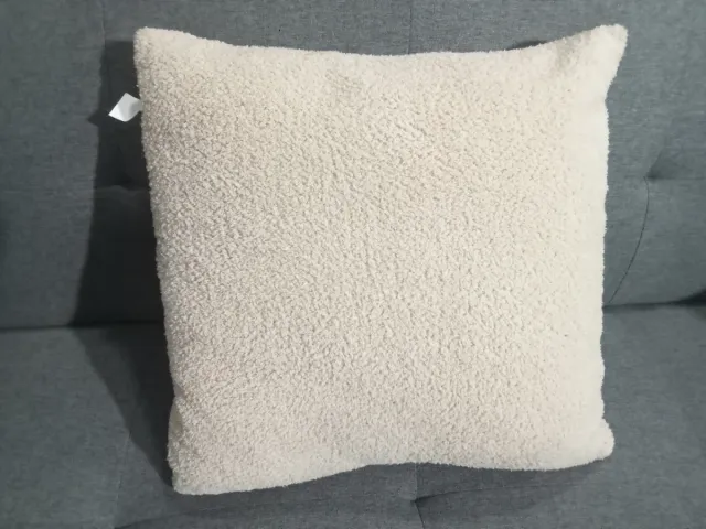 Cojín beige y gris de poliéster