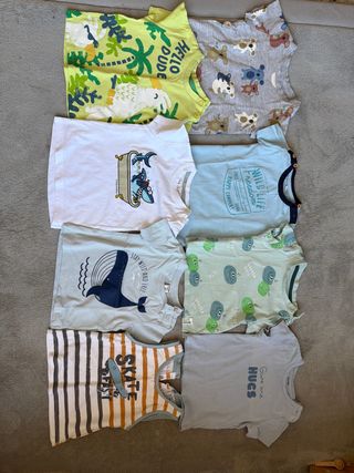 Lote 8 camisetas bebé 74 cm