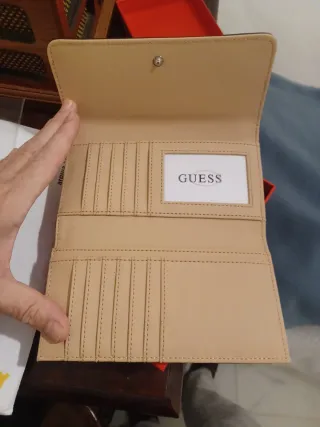 Monedero Guess Cartera Mujer Beige