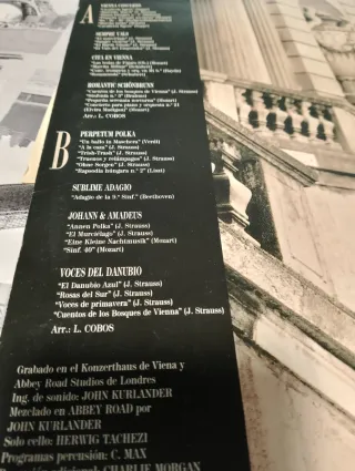 Vinilo Luis Cobos – Vienna Concerto (LP 1988) CBS.