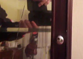 Caja de madera con vitrina para restaurar,no envio