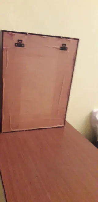 Caja de madera con vitrina para restaurar,no envio