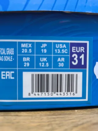 Botas de fútbol niño Talla 31