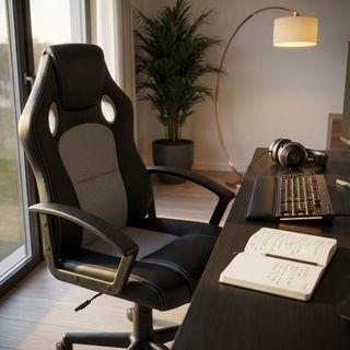 Poltrona Gaming Ergonomica con Braccioli Grigia