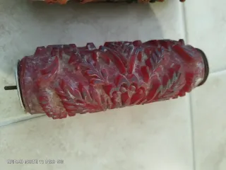 Rullo decorativo vintage ottone e plastica