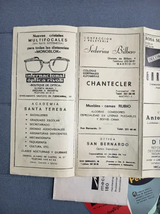 Folletos y publicidad antigua