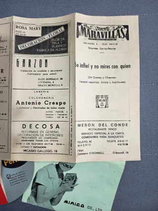 Folletos y publicidad antigua