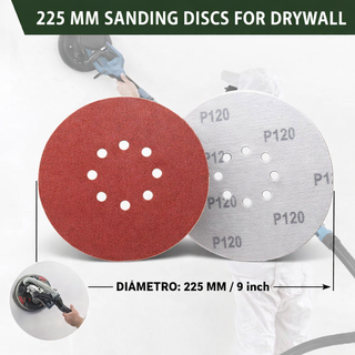 Pack 5 Discos Lija Velcro 225mm P120