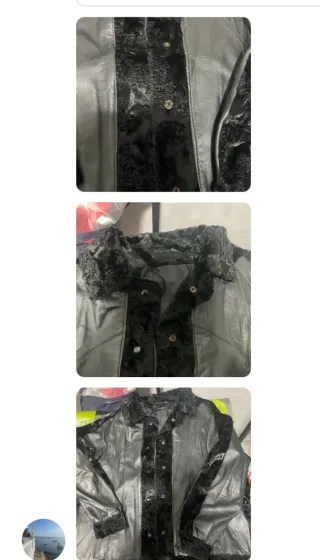 Cazadora de piel y pelo tipo terciopelo