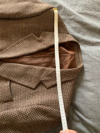 Americana lana hombre marrón-negro