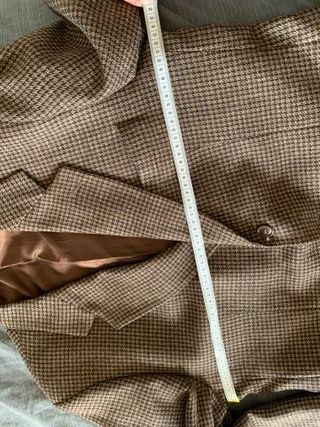 Americana lana hombre marrón-negro