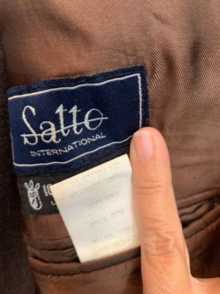 Americana lana hombre marrón-negro