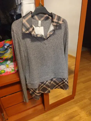 Chaleco con camisa falsa talla única