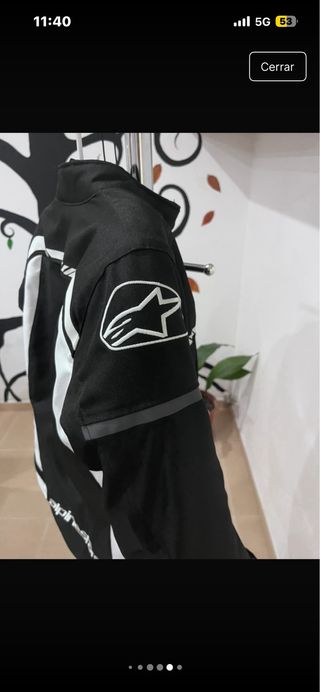 Chaqueta Moto Alpinestars Negra y Blanca