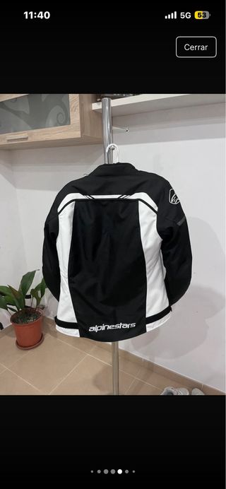 Chaqueta Moto Alpinestars Negra y Blanca
