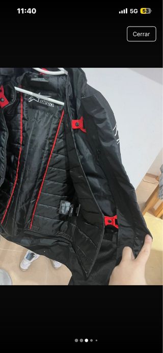 Chaqueta Moto Alpinestars Negra y Blanca