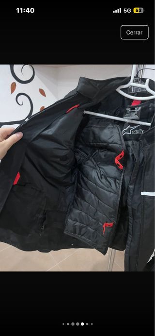 Chaqueta Moto Alpinestars Negra y Blanca