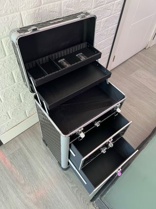 Maletín de peluquería EPONCH negro/plata