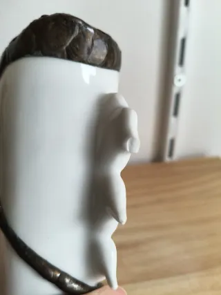Jarrón de porcelana isabelino técnica Kintsugi