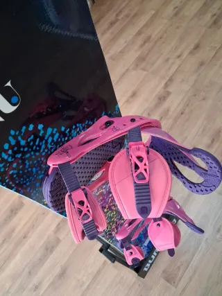 Tabla Snowboard 148 GNU con Fijaciones Burton