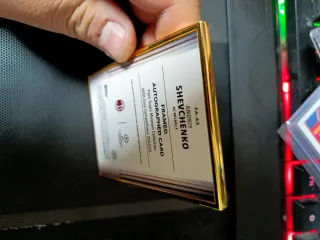 Andriy Shevchenko Auto /99 Topps Mus Gold Framed