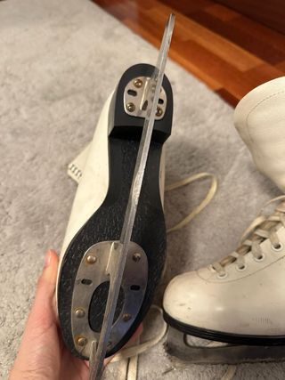 Pattini da ghiaccio vintage bianchi taglia 38