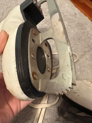 Pattini da ghiaccio vintage bianchi taglia 38