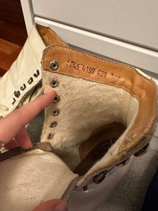 Pattini da ghiaccio vintage bianchi taglia 38