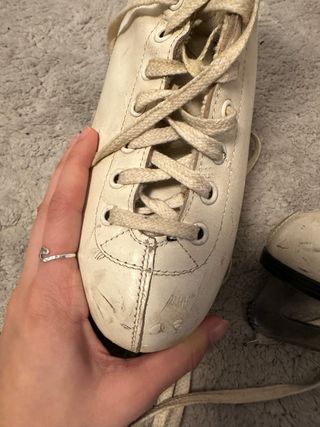 Pattini da ghiaccio vintage bianchi taglia 38