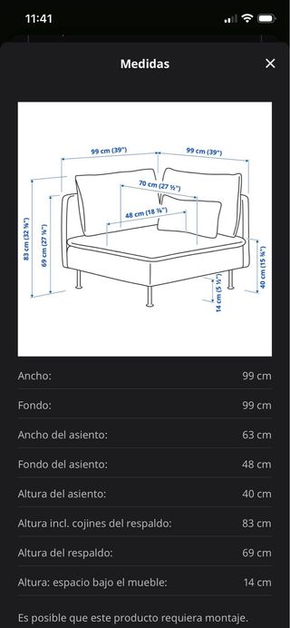 Sillón Soderhamn IKEA Gris