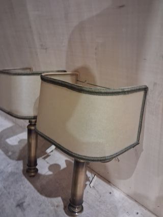 Apliques de pared dorados y beige