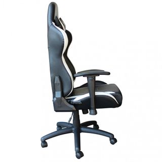 Sedia Gaming Reclinabile Braccioli Bianca 129cm