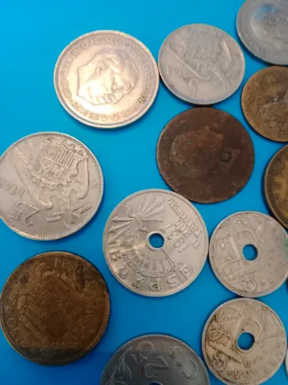 Lote de Monedas Antiguas pesetas españolas