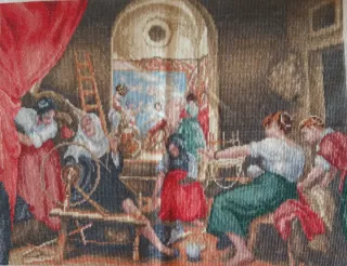 Bordado las hilanderas