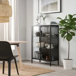 Vitrina Metálica Negra RUDSTA IKEA