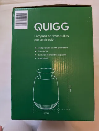 Elegante lámpara antimosquitos por aspiración.
