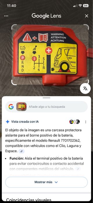 Tapa borne positivo Renault Clio Space