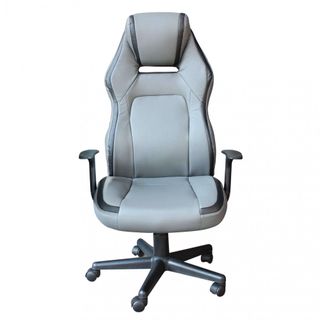 Sedia Gaming Reclinabile Braccioli Grigio Chiaro