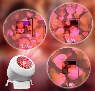 Proyector Corazones Rosa y Naranja
