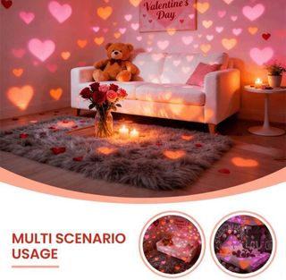 Proyector Corazones Rosa y Naranja