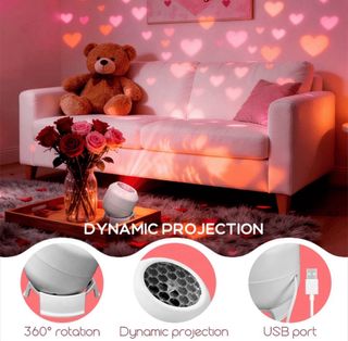 Proyector Corazones Rosa y Naranja